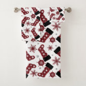 Buffalo rustique Plaid Stocker Snowflakes Noël (En situation)