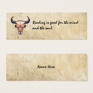 Buffalo schedel gesimuleerd leer mini visitekaartjes
