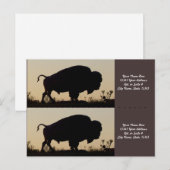 Buffalo Silhouette Bookmarkers Briefkaart (Voorkant / Achterkant)