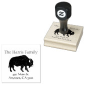 Buffalo Silhouette Persoonlijk Rubberstempel (Gestempeld)