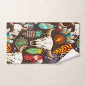 Buffalo Skull Native American Emblem (Serviette à main)