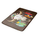 Buffalo Skull Native American Emblem Badmat (Gekanteld)