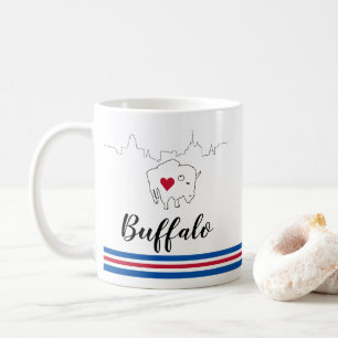 Buffalo Skyline Bills Illustratie Koffie Mok