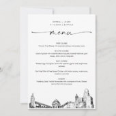 Buffalo Skyline Mariage Diner Carte menu 5x7 (Devant)