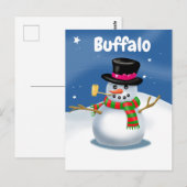 Buffalo Snowman Briefkaart (Voorkant / Achterkant)
