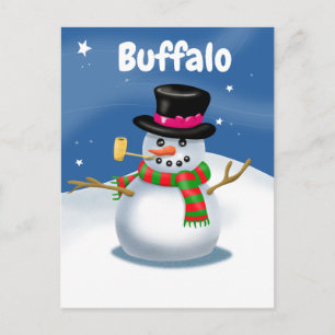 Buffalo Snowman Briefkaart