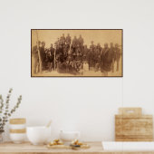 Buffalo Soldaten Amerikaanse Westerne grens met zw Poster (Keuken)