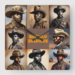 Buffalo Soldiers - Cijfers in de Amerikaanse gesch Vierkante Klok
