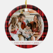 Buffalo speelde twee foto kerst ornament (Achterkant)