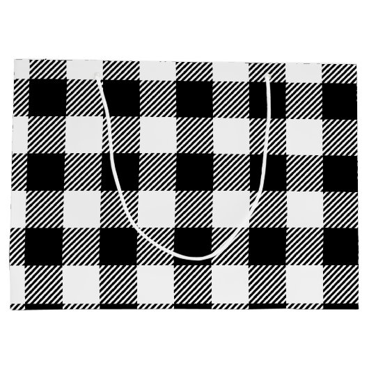 Buffalo-spelden - zwart en wit groot cadeauzakje (Achterkant)