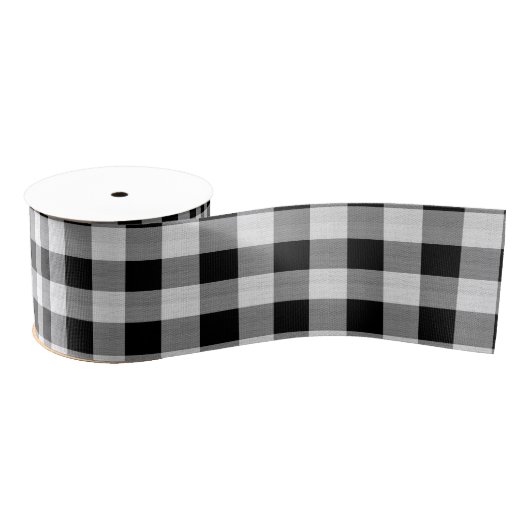 Buffalo Spelzwart en wit ID603 Grosgrain Lint (Spoel)