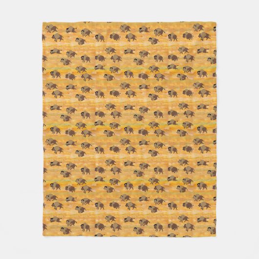 Buffalo Stampede Fleece Blanket Deken (Voorkant)