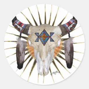 Buffalo ster ronde sticker