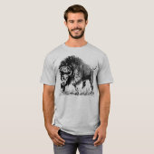 Buffalo T-Shirt, grijs man T-shirt (Voorkant volledig)