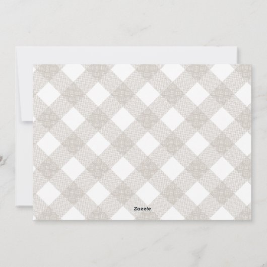 Buffalo tartan moderne natuurlijke 5-fotokerstmis feestdagenkaart (Achterkant)