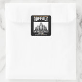 Buffalo Vierkante Sticker (Tas)