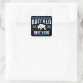Buffalo Vierkante Sticker (Tas)
