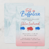 Buffalo Vrijgezellenfeest uitnodigen Kaart (Voorkant / Achterkant)