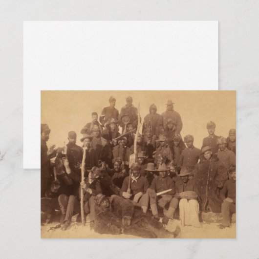 Buffalo Warriors: Amerikaanse zwarte cavalerie Briefkaart (Voorkant / Achterkant)