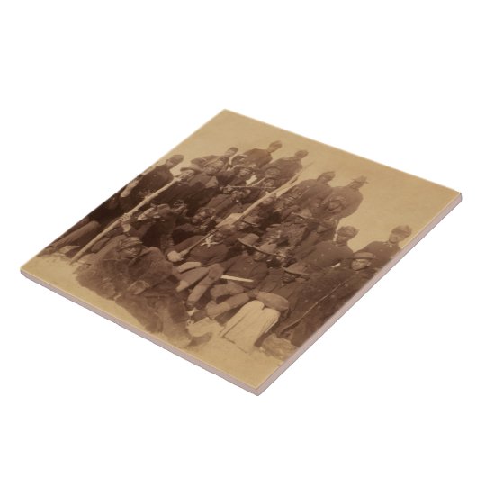 Buffalo Warriors: Amerikaanse zwarte cavalerie Tegeltje (Zijkant)