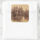 Buffalo Warriors: Amerikaanse zwarte cavalerie Vierkante Sticker (Tas)