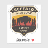Buffalo Wilde Zone Camping | Afgesneden Sticker (Vel)