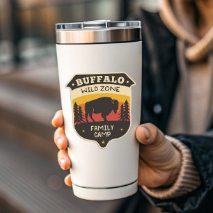 Buffalo Wilde Zone Camping Afgesneden Sticker