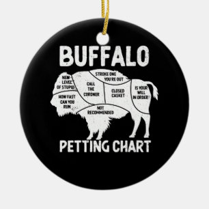 Buffalo Wildlife kinderkaart voor bizonliefhebbers Keramisch Ornament