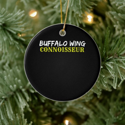 Buffalo Wing Obsessed Addict BBQ Chicken Wing Bask Keramisch Ornament (Boom)