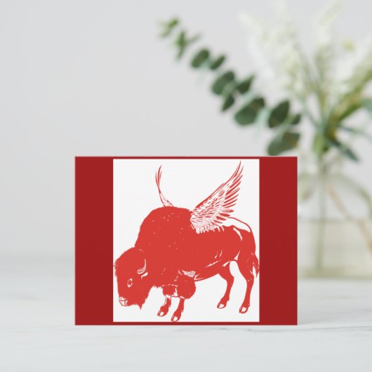 Buffalo Wings Briefkaart (Staand voorkant)