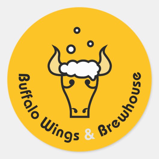 Buffalo Wings en Brewhouse Officiële Stickers (Voorkant)