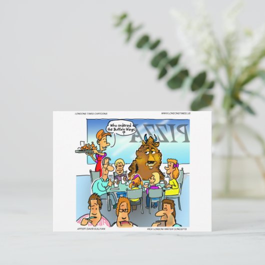 Buffalo Wings Funny Kaarten T - shirts & cadeaus (Staand voorkant)