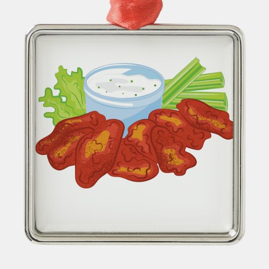 Buffalo Wings Metalen Ornament (Voorkant)
