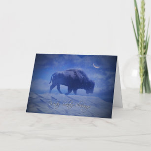 Buffalo Winter Solstice Blessings Wildlife Kaarten