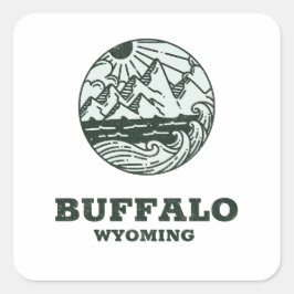 Buffalo - Wyoming Vierkante Sticker