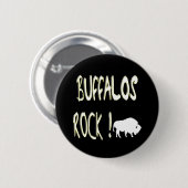 Buffalos Rock! Knoop Ronde Button 5,7 Cm (Voorkant /achterkant)