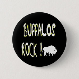 Buffalos Rock! Knoop Ronde Button 5,7 Cm