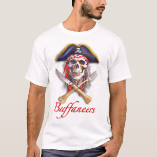 Buffaneers Schedel en Buffet Utensils voor Cruiser T-shirt