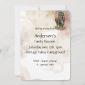 Buffel Bizon Wildlife Dierenpark Familie Reünie Kaart (Achterkant)