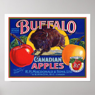 buffel Canadese appels Poster