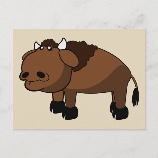 Buffel cartoon briefkaart (Voorkant)