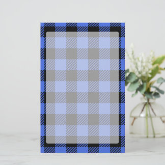 Buffel Check Blauw & Zwart Lumberjack Plaid Decor Briefpapier