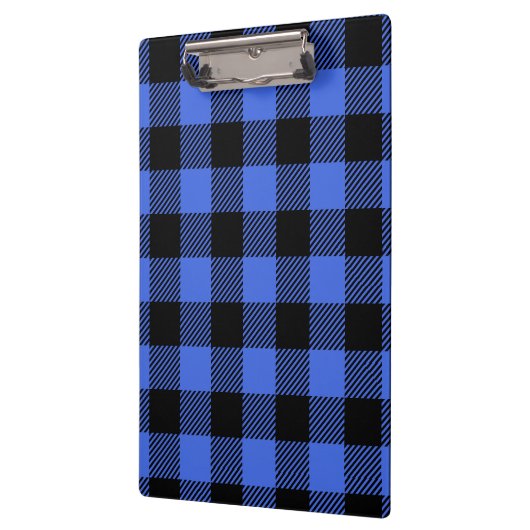 Buffel Check Blauw & Zwart Lumberjack Plaid Decor Klembord (Links)