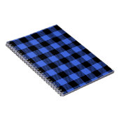 Buffel Check Blauw & Zwart Lumberjack Plaid Decor Notitieboek (Rechterzijde)