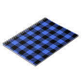 Buffel Check Blauw & Zwart Lumberjack Plaid Decor Notitieboek (Linkerzijde)