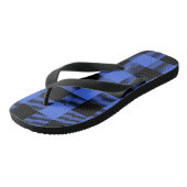 Buffel Check Blauw & Zwart Lumberjack Plaid Decor Teenslippers (Schuin)