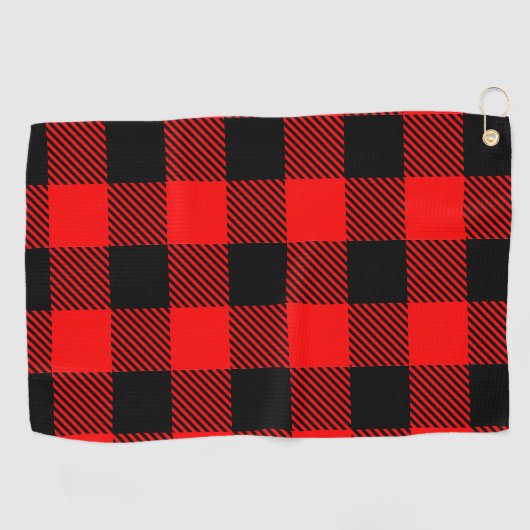 Buffel Controleer Landenpatroon Lumberjack Plaid Golfhanddoek (Horizontaal)
