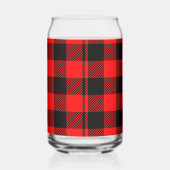 Buffel Controleer rood & zwart houthakker geruite  Blikvorm Glas (Rechts)