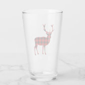 Buffel geruite wild hert of kerst hert glas (Achterkant)