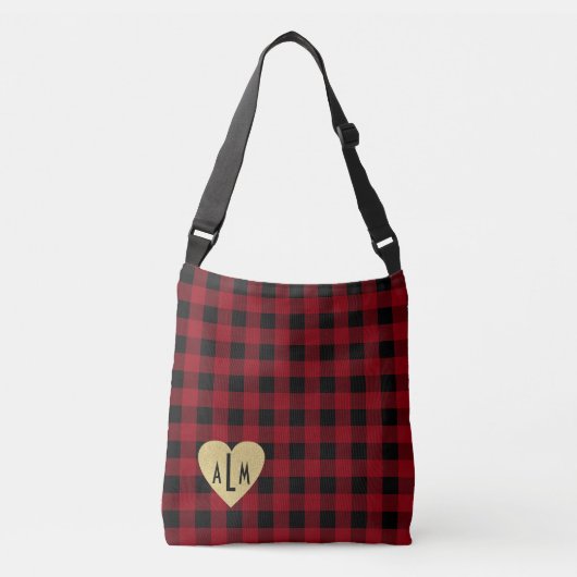 Buffel gespeeld met monogram hart crossbody tas (Voorkant)